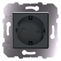 Модуль розетки Schuko, модуль 45х45, Графит (SLM0104)