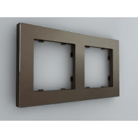 Рамка на 2 пост, Berlin 01, шоко (01P206)