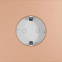 Рамка на 1 пост, Slim 09, розетка Schuko, медь, сатин горизонт. (09P10114)