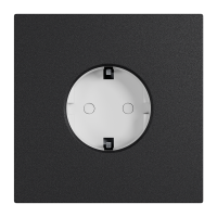 Рамка на 1 пост, Berlin Premium 05, розетка Schuko, алюм., черная