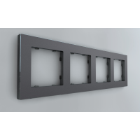 Рамка на 4 пост, Berlin 01, графит (01P404)