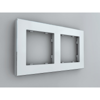 Рамка на 2 пост, Berlin 01, белый (01P201)