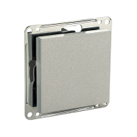 Сценарный выключатель 1-кл, модуль 55х55, Bus77, Серебристый