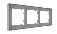 Рамка на 3 пост, Monaco 04, серебристый (04P302)