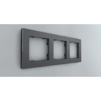 Рамка на 3 пост, Berlin 01, графит (01P304)
