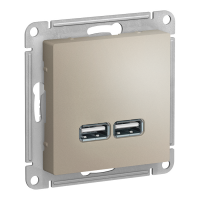 Модуль розетки USB A (2 шт), Шампань