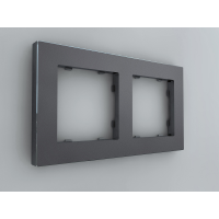 Рамка на 2 пост, Berlin 01, графит (01P204)
