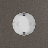 Рамка на 1 пост, Slim 09, розетка Schuko, алюм., шоко (09P10106)