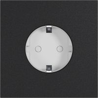 Рамка на 1 пост, Slim 09, розетка Schuko, алюм., черная (09P10105)