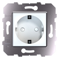 Модуль розетки Schuko, модуль 45х45, Белый (SLM0101)