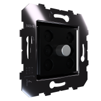 Сценарный выключатель 1-кн, Slim, модуль 45х45, Bus77 Lite, кнопки нерж. полиров.