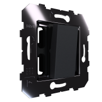1-клавишный выключатель 230 В, Slim, модуль 45х45, черный