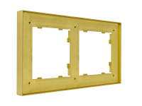 Рамка на 2 пост, Monaco 04, ЛАТУНЬ шлифованный (04P210) 