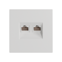 Модуль RJ 45 двойной, Amsterdam 02, Белый 