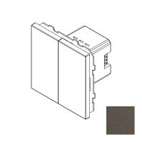 Сценарный выключатель, Amsterdam 02, 2-кл., модуль 71х71, dc, Шоко
