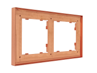 Рамка на 2 пост, Monaco 04, МЕДЬ шлифованный (04P209) 