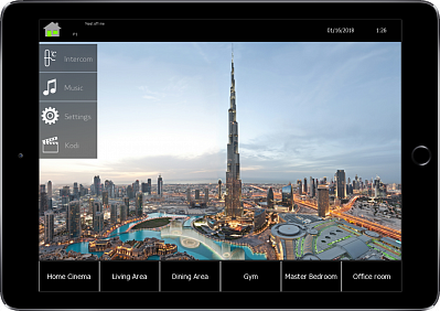 (Апартаменты в Burj Khalifa). Интерфейс управления