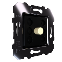 Сценарный выключатель 1-кн, Slim, модуль 45х45, Bus77 Lite, кнопки алюминий бежевый