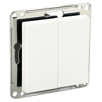 Сценарный выключатель 2-кл, модуль 55х55, Lite, Белый