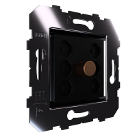 Сценарный выключатель 1-кн, Slim, модуль 45х45, Bus77 Lite, кнопки медь патинир.